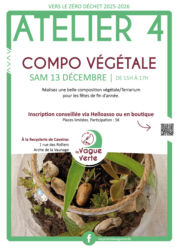 composition vegetale, recyclerie La Vague verte